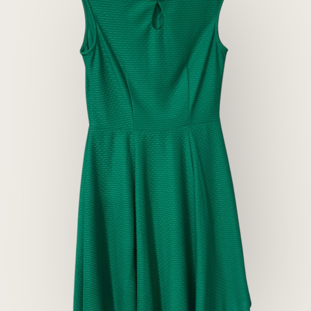 London Style Textured Teal Dress